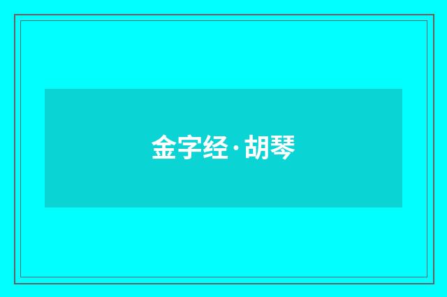 金字经·胡琴