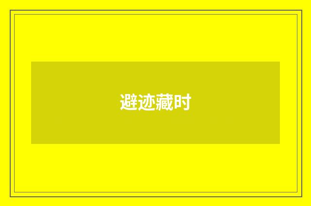 避迹藏时