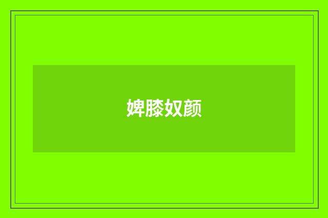 婢膝奴颜