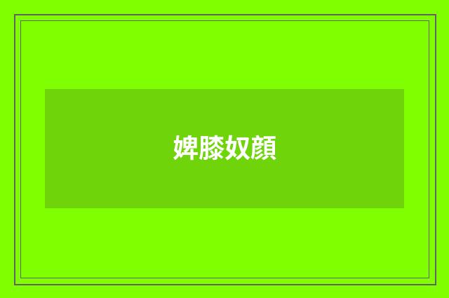 婢膝奴顔