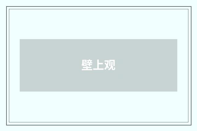 壁上观
