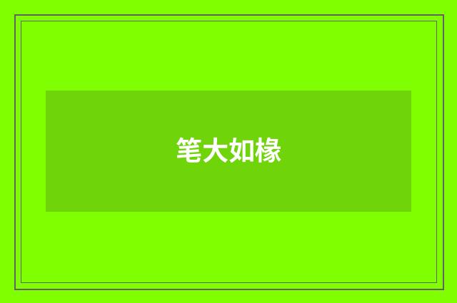 笔大如椽