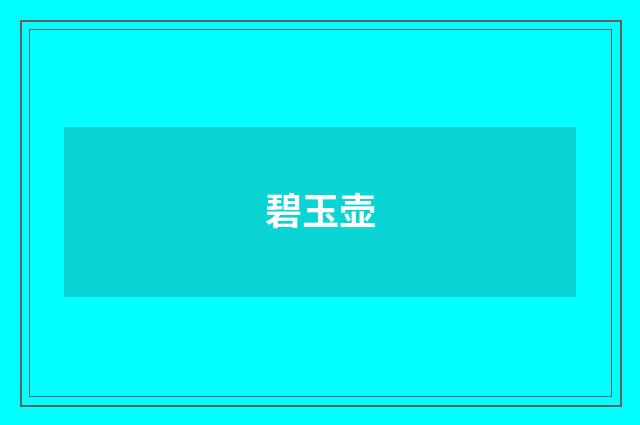 碧玉壶