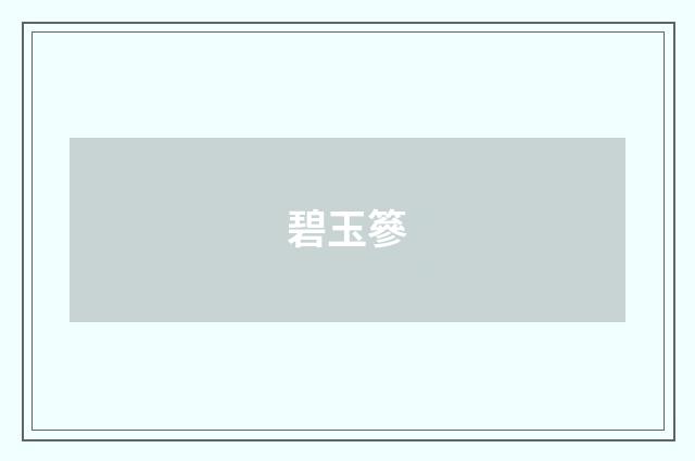碧玉篸