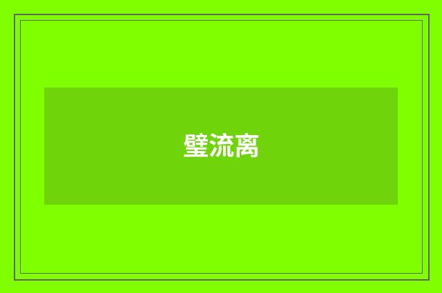璧流离