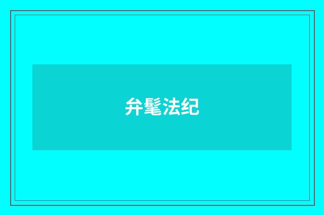 弁髦法纪