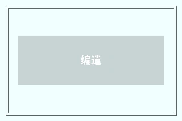 编遣