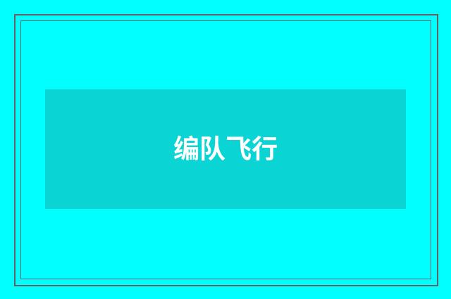 编队飞行