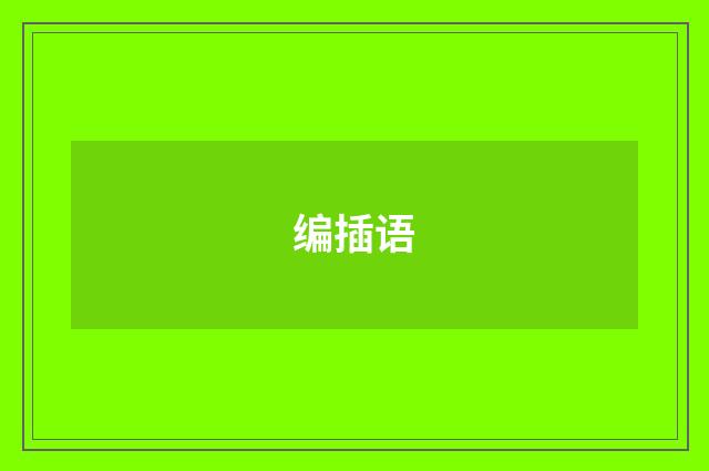 编插语