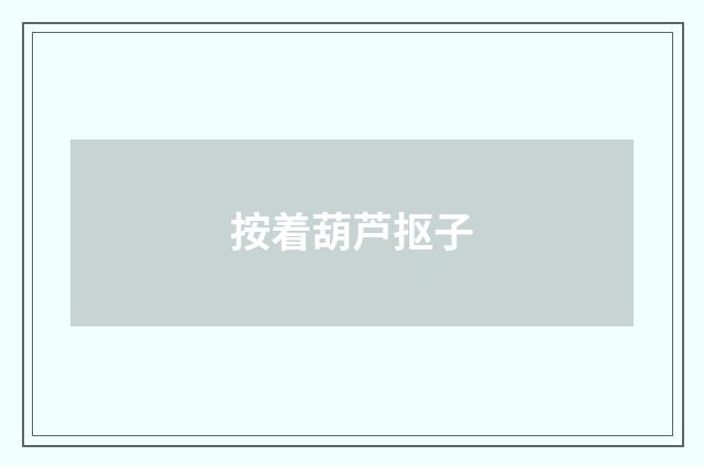 按着葫芦抠子
