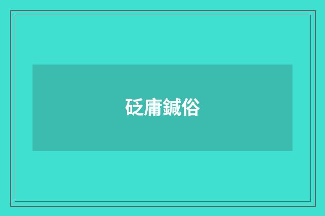 砭庸鍼俗