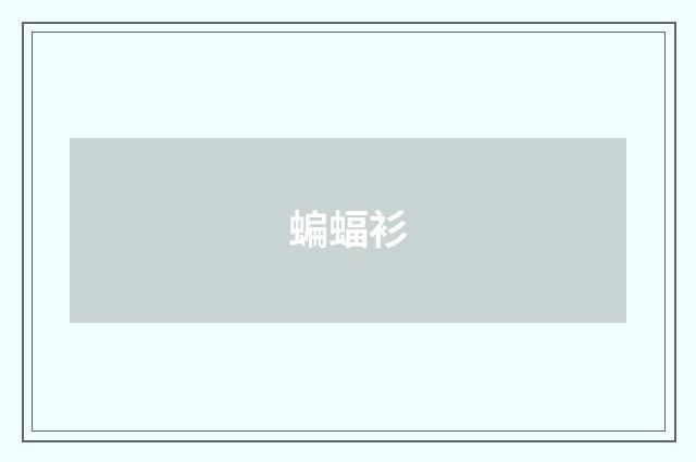 蝙蝠衫