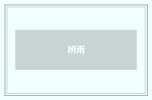 辨雨
