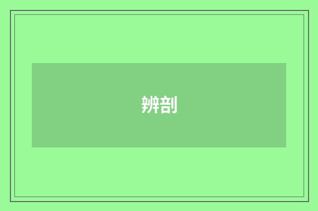 辨剖