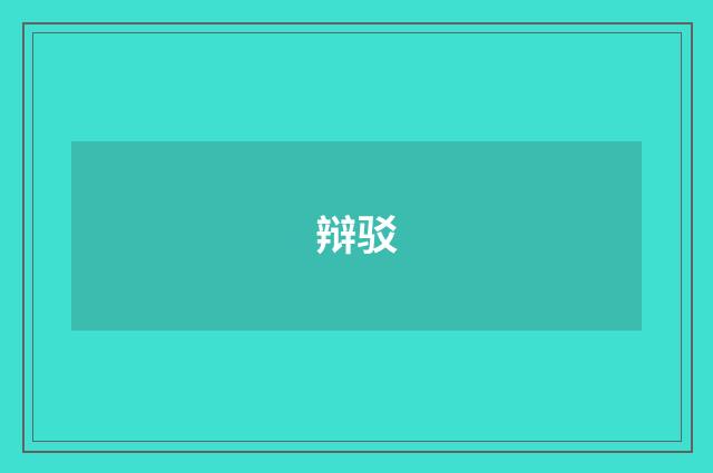辩驳