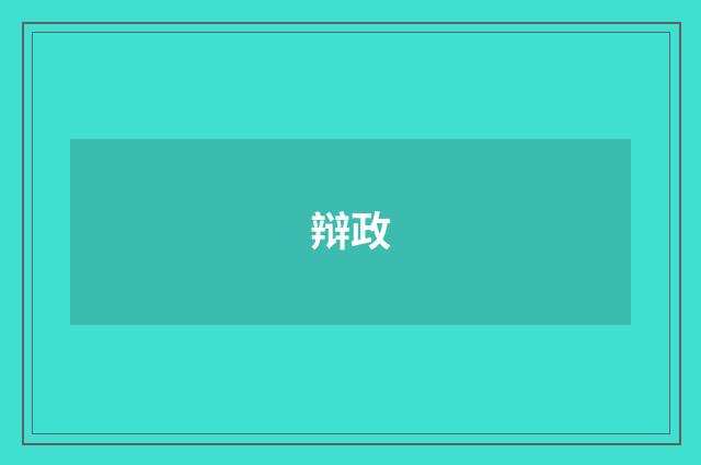 辩政