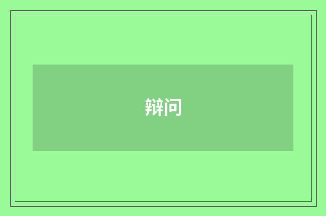 辩问