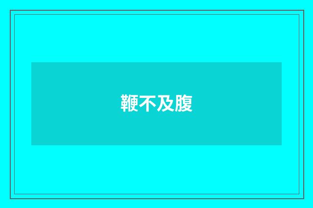 鞭不及腹
