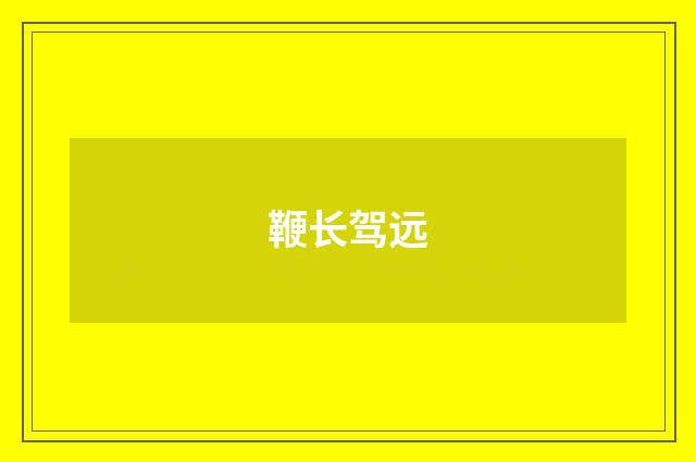 鞭长驾远