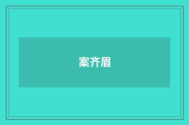 案齐眉