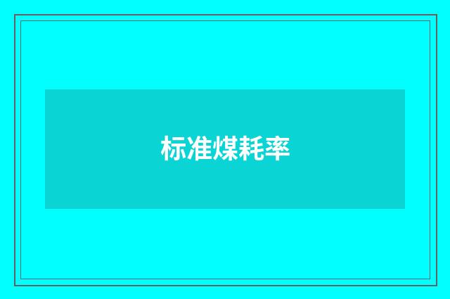 标准煤耗率