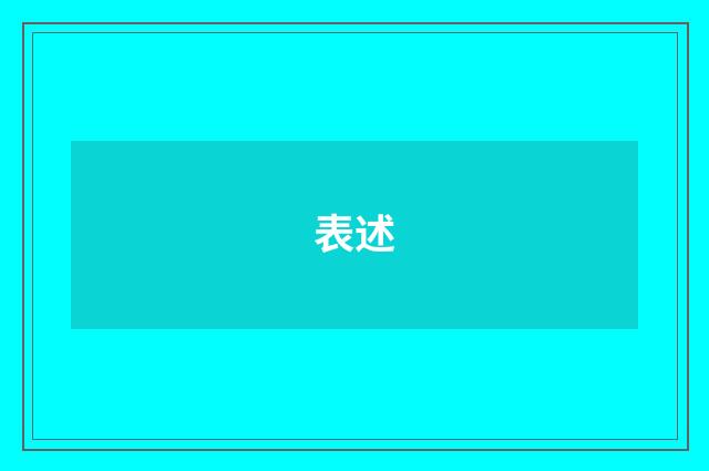 表述