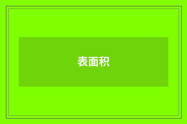 表面积