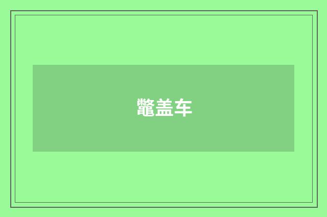 鼈盖车