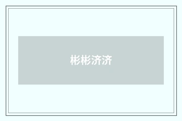 彬彬济济