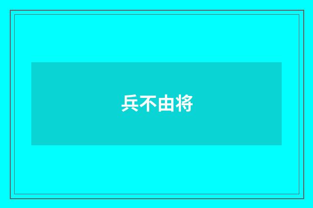 兵不由将