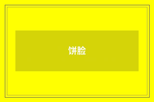饼脸