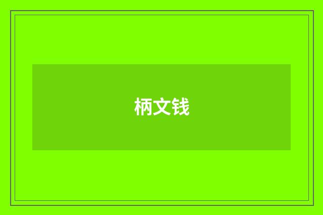 柄文钱