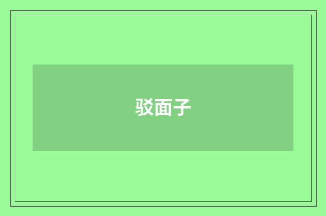 驳面子