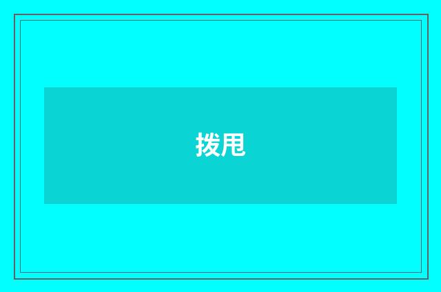 拨甩