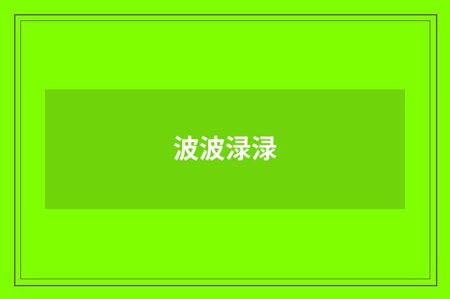 波波渌渌
