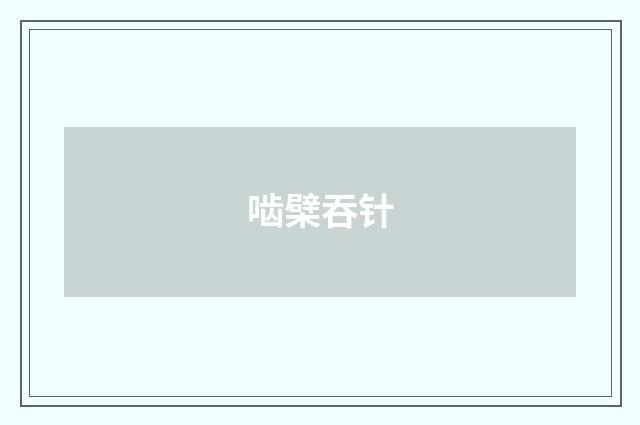 啮檗吞针