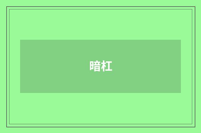 暗杠