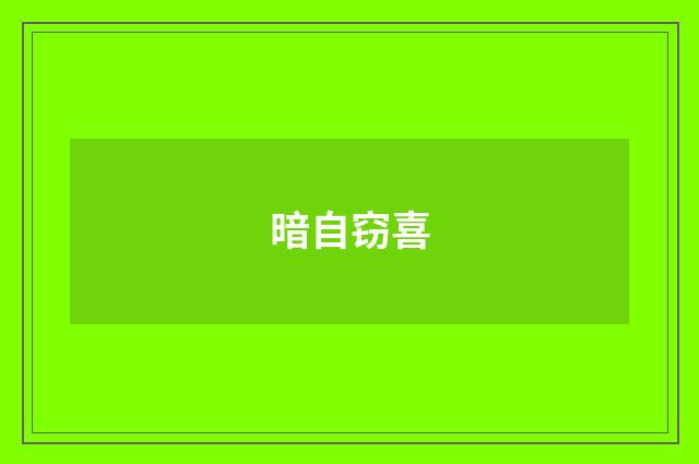 暗自窃喜