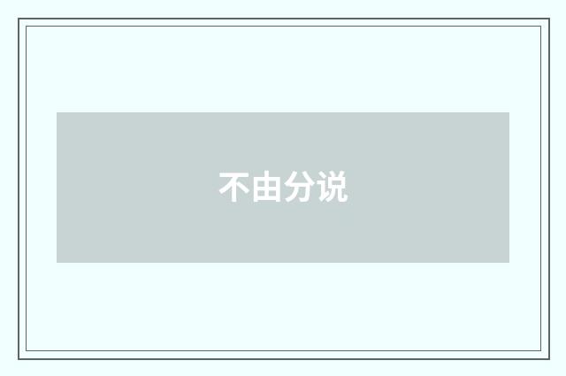 不由分说