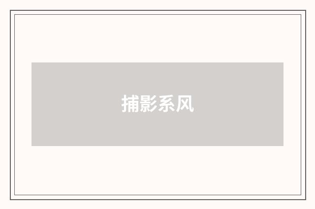 捕影系风
