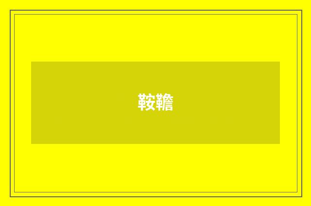 鞍韂