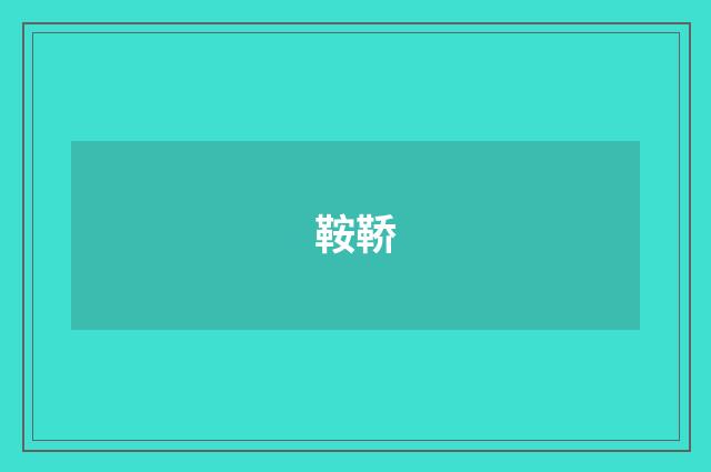 鞍鞒
