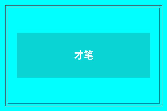 才笔