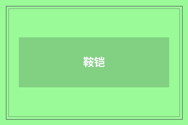 鞍铠