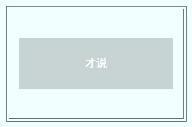 才说