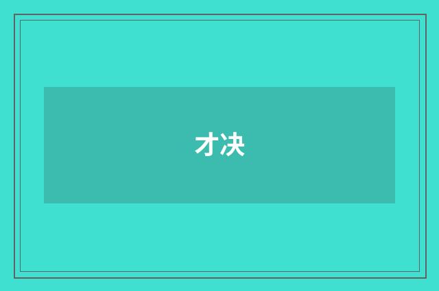 才决