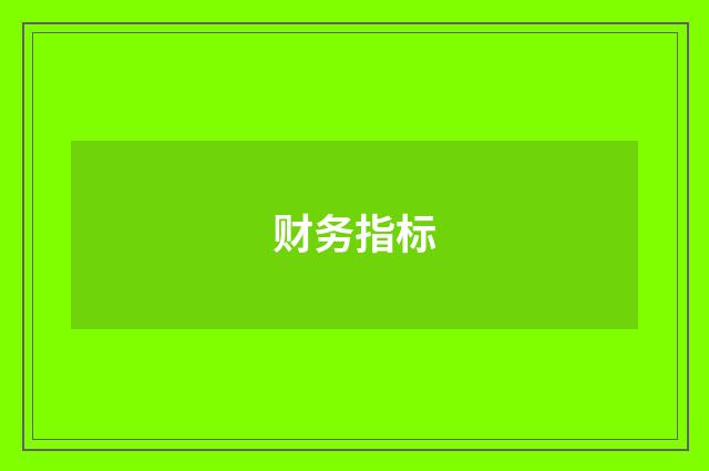 财务指标
