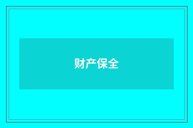 财产保全