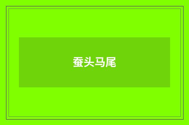 蚕头马尾