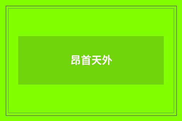 昂首天外
